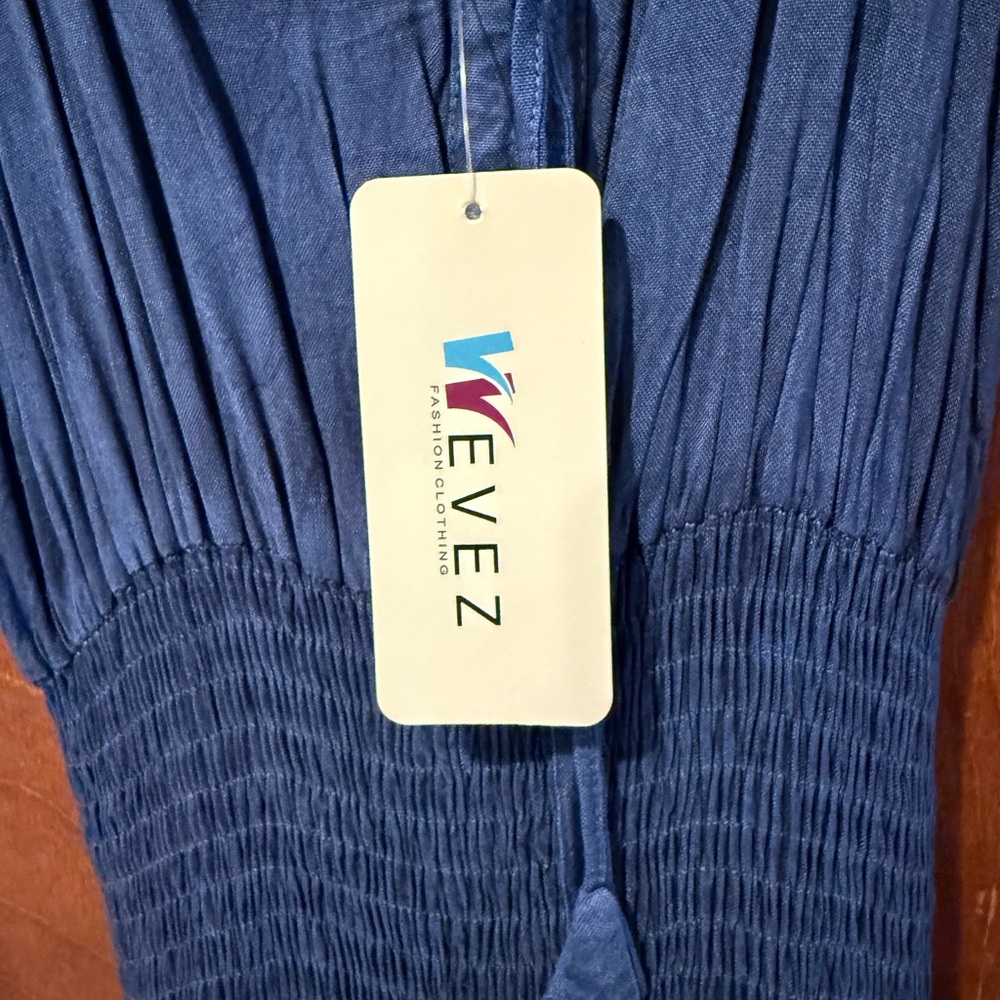 Kevez Blue Midi Dress